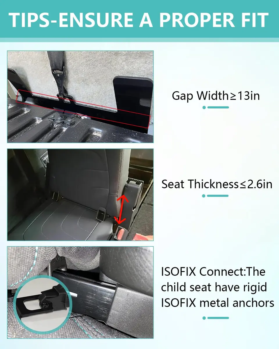 NORTHYUN Car Seat Latch Anchor Child Safety Seat Tether Kit | Universal ISOFIX Adapter for Older Vehicles - view 4