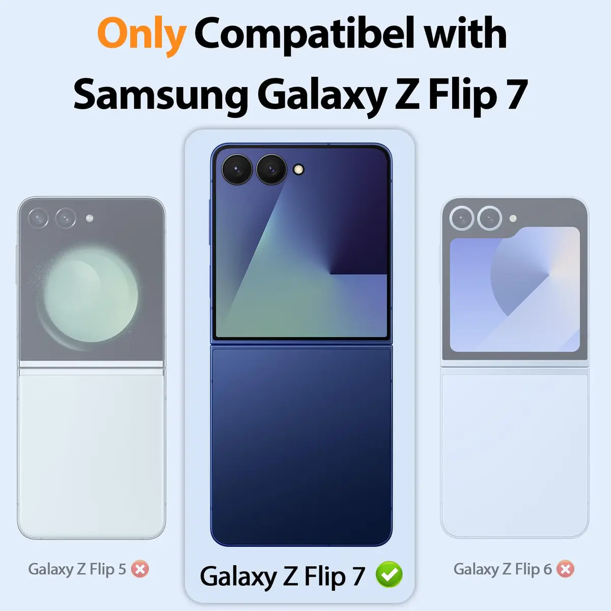 spoovcto for Samsung Galaxy Z-Flip-7 Case: Non-slip Grip 3D Texture & Magnetic Hinge, 9H Glass Screen Protector, Shockproof TPU Cover, Black - view 8