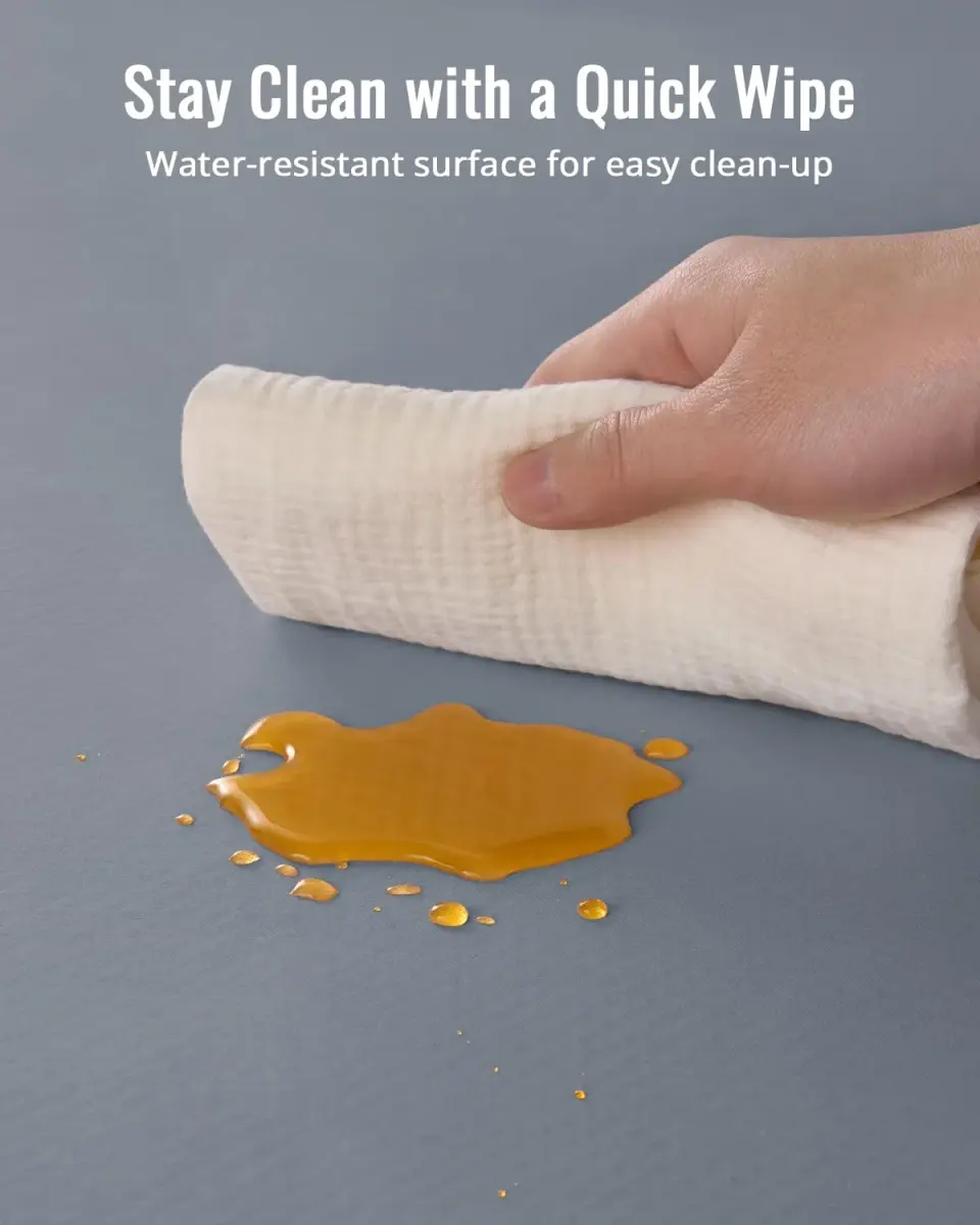 Blissful Diary Baby Splat Mat 128 x 128 cm (50.4 x 50.4 Inch) | Waterproof & Washable Floor Protector for High Chairs - view 6
