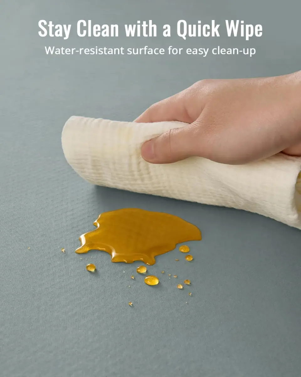 Blissful Diary Baby Splat Mat 129cm x 129cm (50.4 x 50.4 Inch) | Waterproof, Anti-Slip Floor Protector for High Chairs & Playtime - view 6