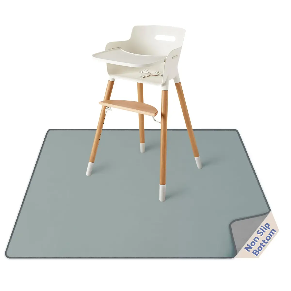 Blissful Diary Baby Splat Mat 129cm x 129cm (50.4 x 50.4 Inch) | Waterproof, Anti-Slip Floor Protector for High Chairs & Playtime - main product image
