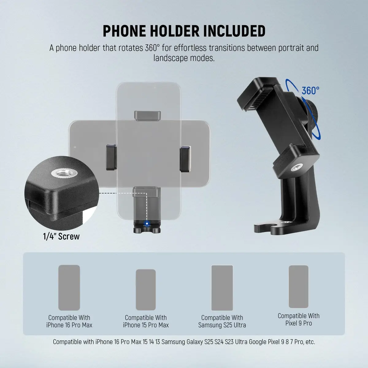 NEEWER Camera Tripod 71'' | Aluminum Lightweight Travel Stand with 3-Way Head - view 5