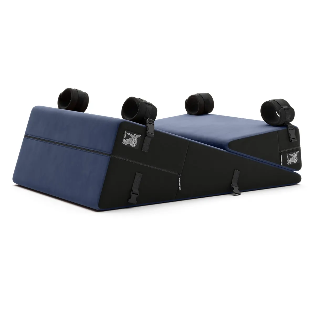 Liberator Black Label W/R Combo 24 w/Cuffs - Décor Velvet, Blue | Elevate bondage play with support & cuffs - view 2