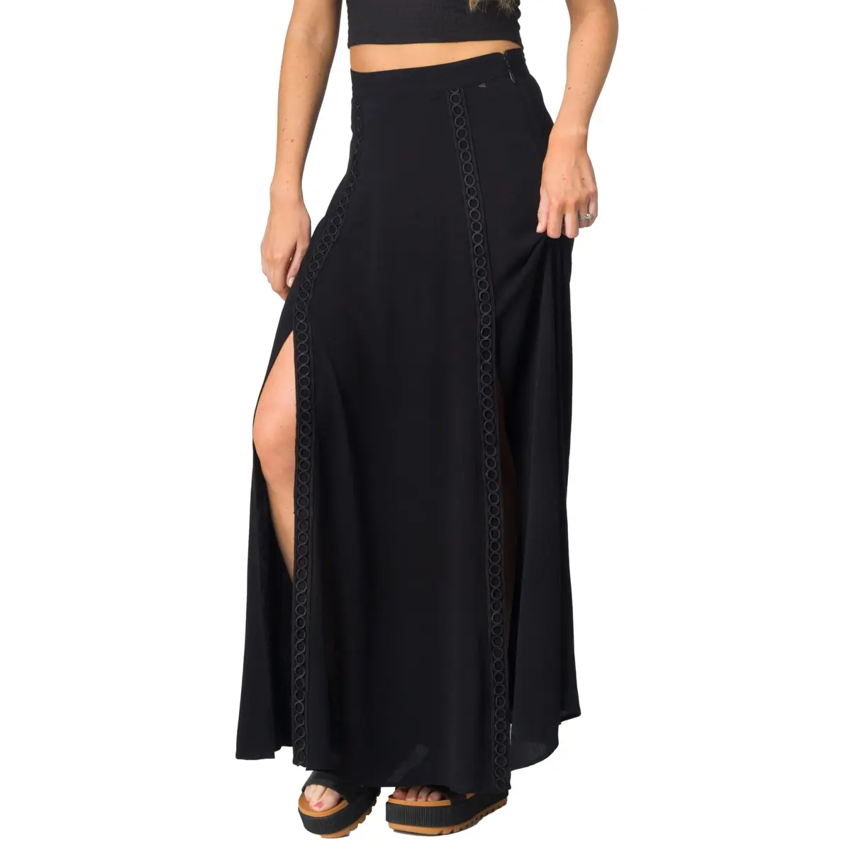 REEF Women's Irina Maxi Skirt | Flowy Rayon, Crochet Trim, High Waist (70-120 chars) - main product image