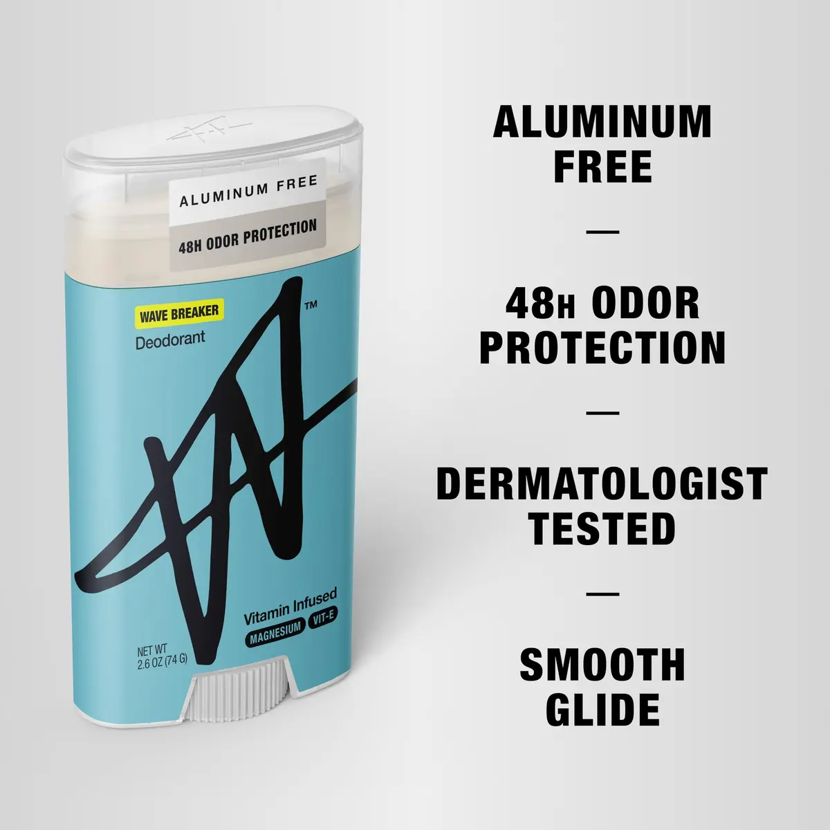 W Men’s Aluminum-Free Deodorant 2.6 oz | Sensitive Skin Friendly, Vitamin-Infused, Wave Breaker Scent - view 3