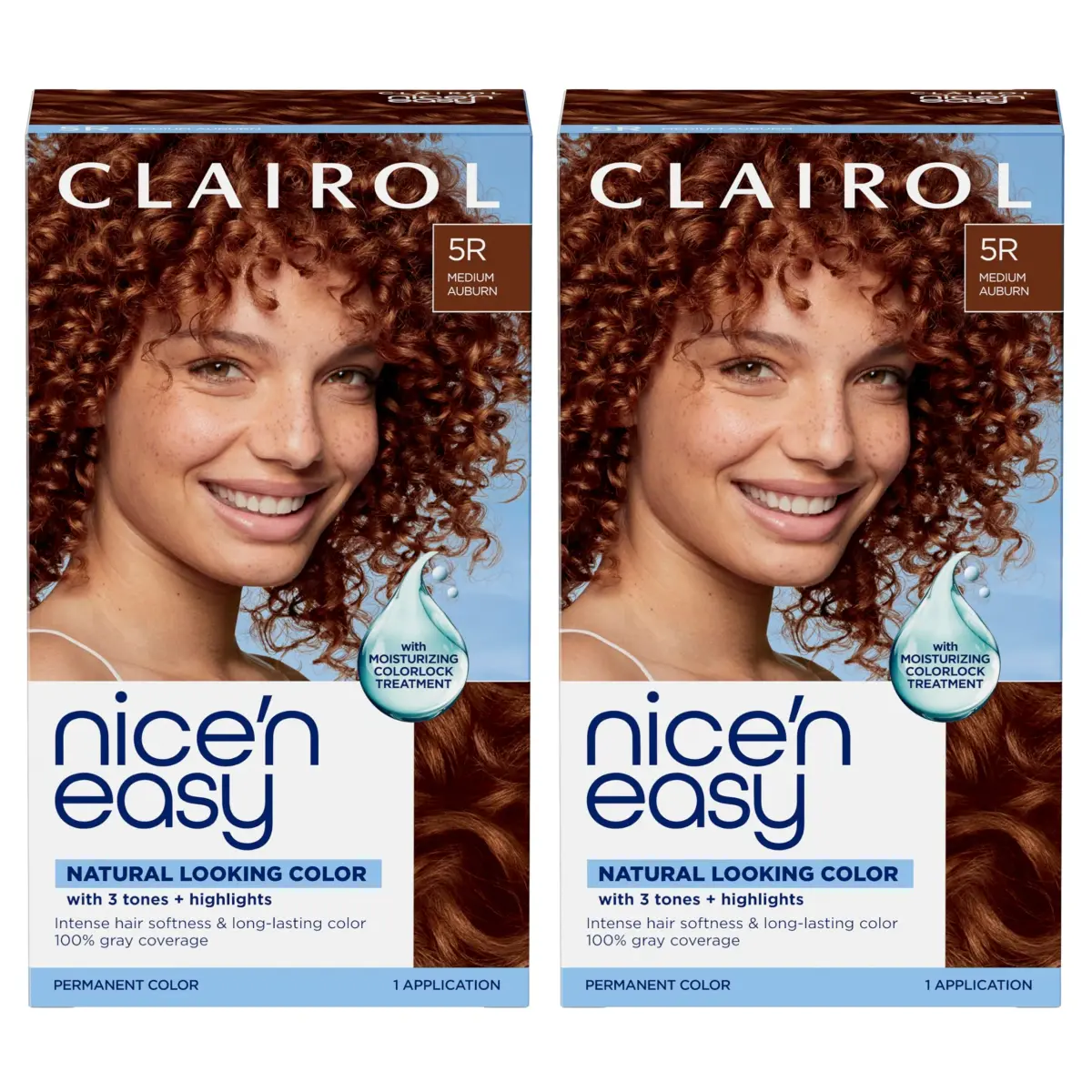 Clairol Nice'n Easy Permanent Hair Dye 5R Medium Auburn - 6.26 Fl Oz (Pack of 2) - main product image