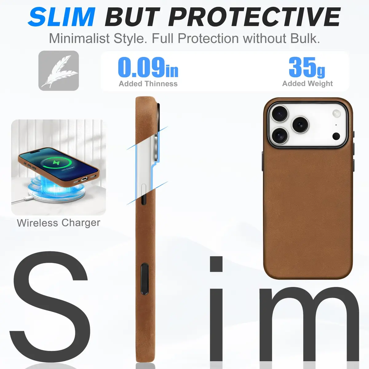 SHIELDON Genuine Leather Case for iPhone 18 Pro Max/17 Pro Max 6.9" | Shockproof & MagSafe Compatible - view 6