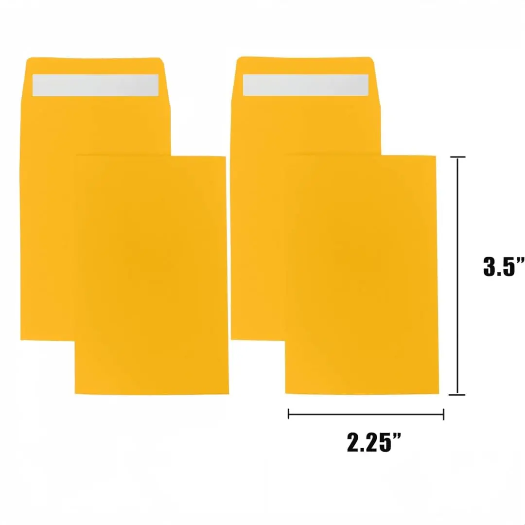 swesara Brown Kraft Coin Envelopes, Pack of 600 | Small Parts Envelope with Gummed Flap - view 8