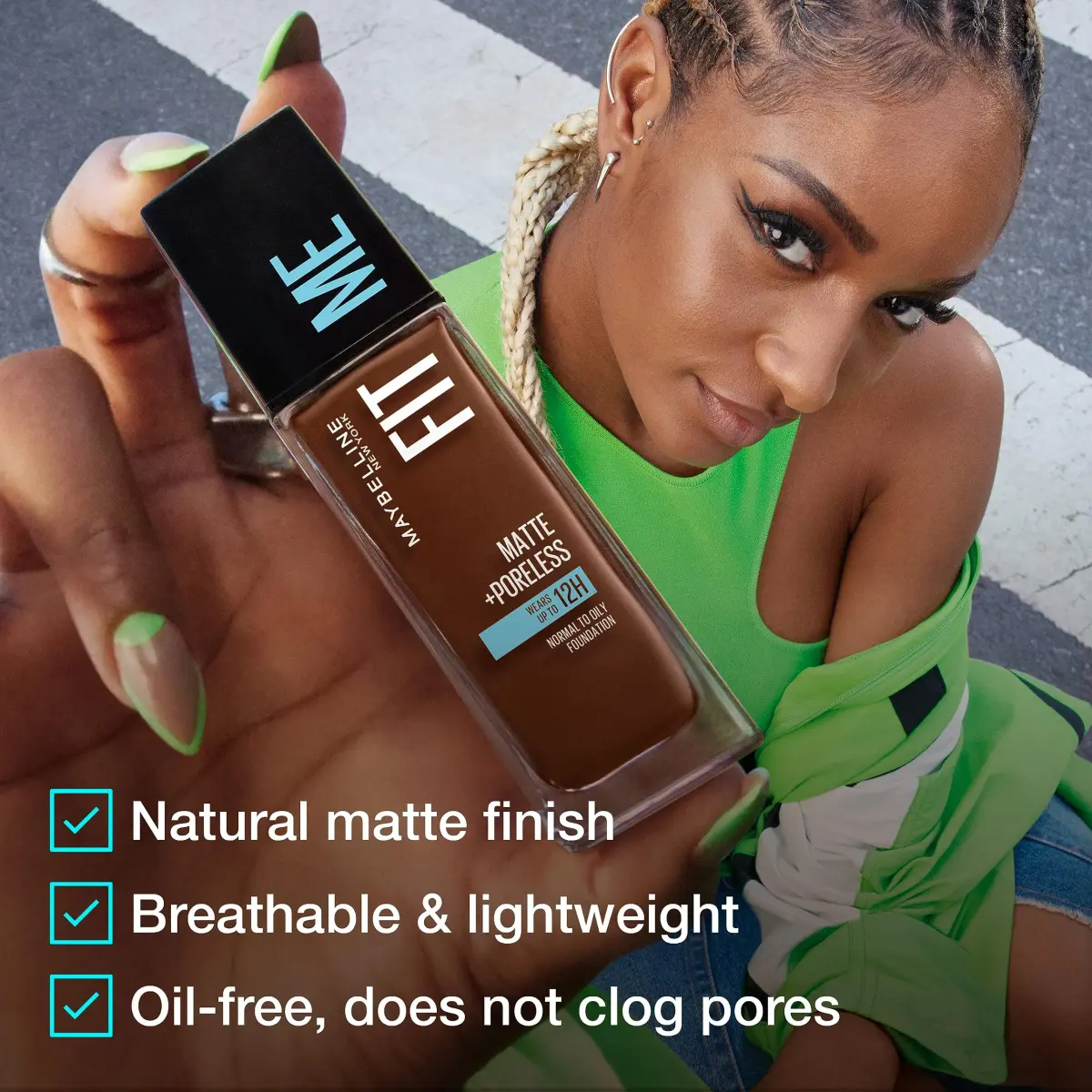Maybelline Fit Me Matte + Poreless Liquid Foundation, Warm Sun, 2 fl oz (60 ml) - Pack of 2 - view 4