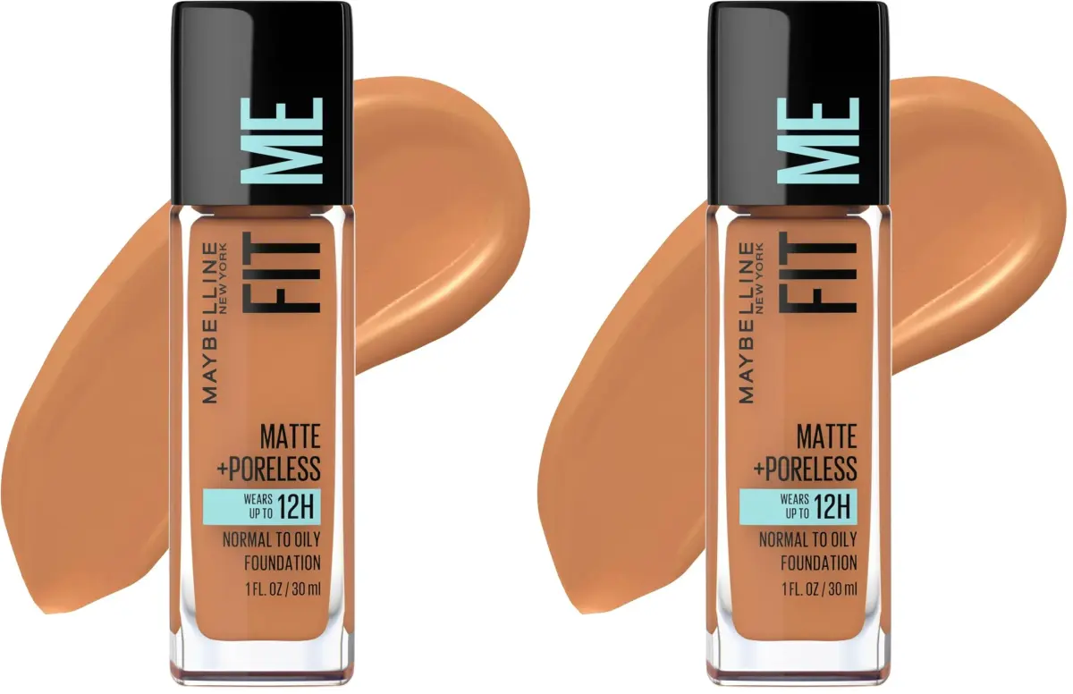 Maybelline Fit Me Matte + Poreless Liquid Foundation, Classic Tan, 2 fl oz (60 ml) | Oil-Free, Pore Minimizing - main product image
