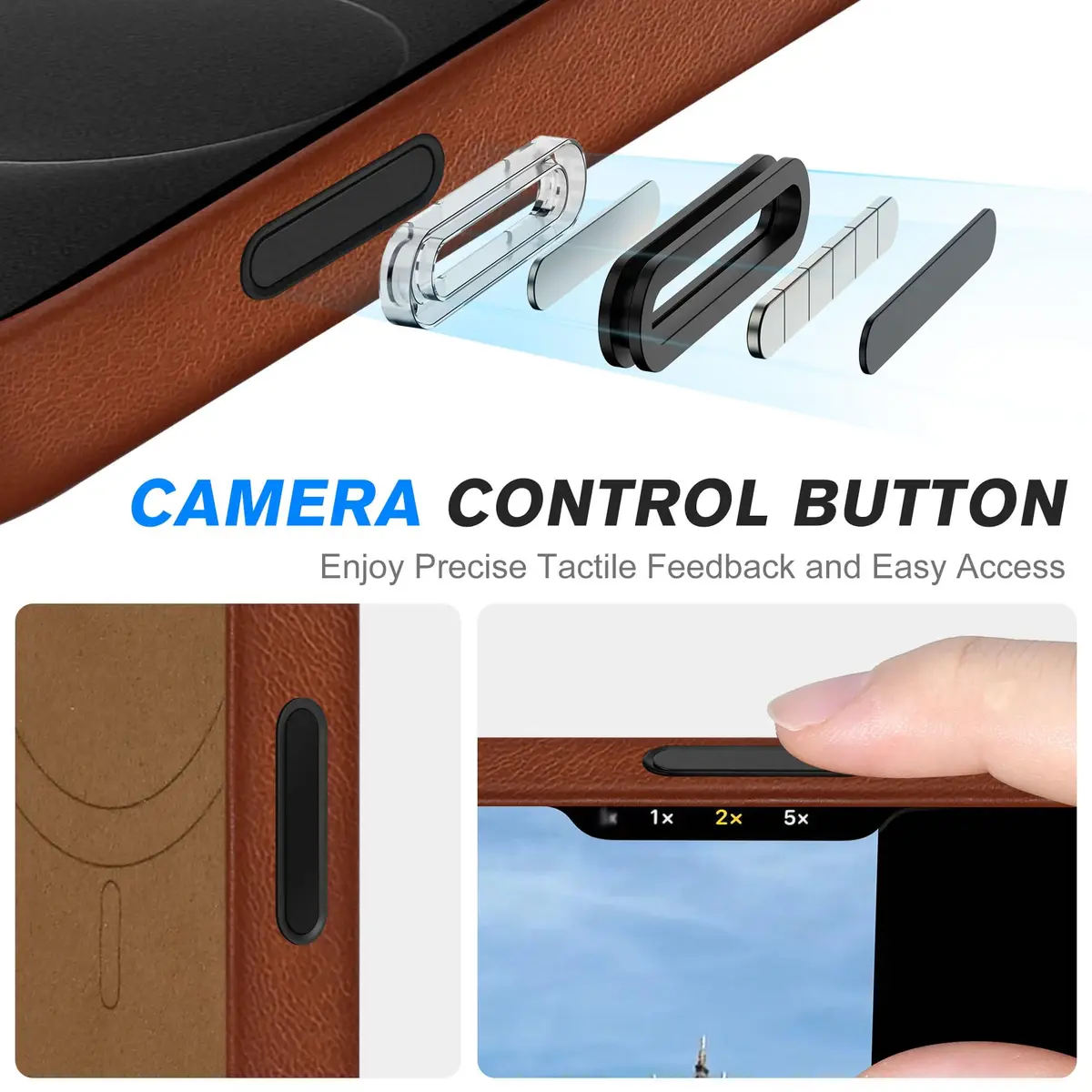SHIELDON Genuine Leather Case for iPhone 18 Pro Max/17 Pro Max | Magnetic MagSafe Support & Shockproof - view 4