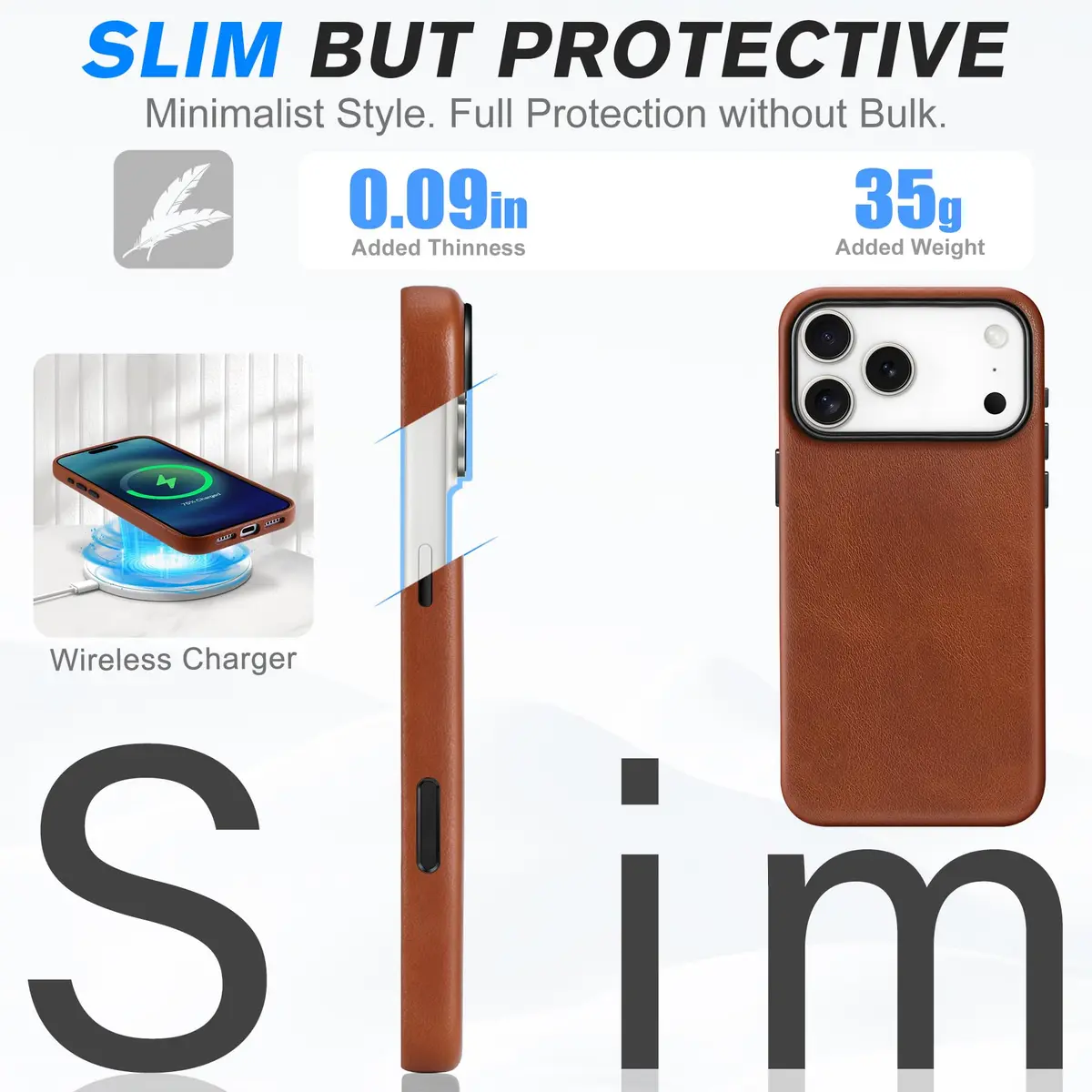SHIELDON Genuine Leather Case for iPhone 18 Pro Max/17 Pro Max | Magnetic MagSafe Support & Shockproof - view 6
