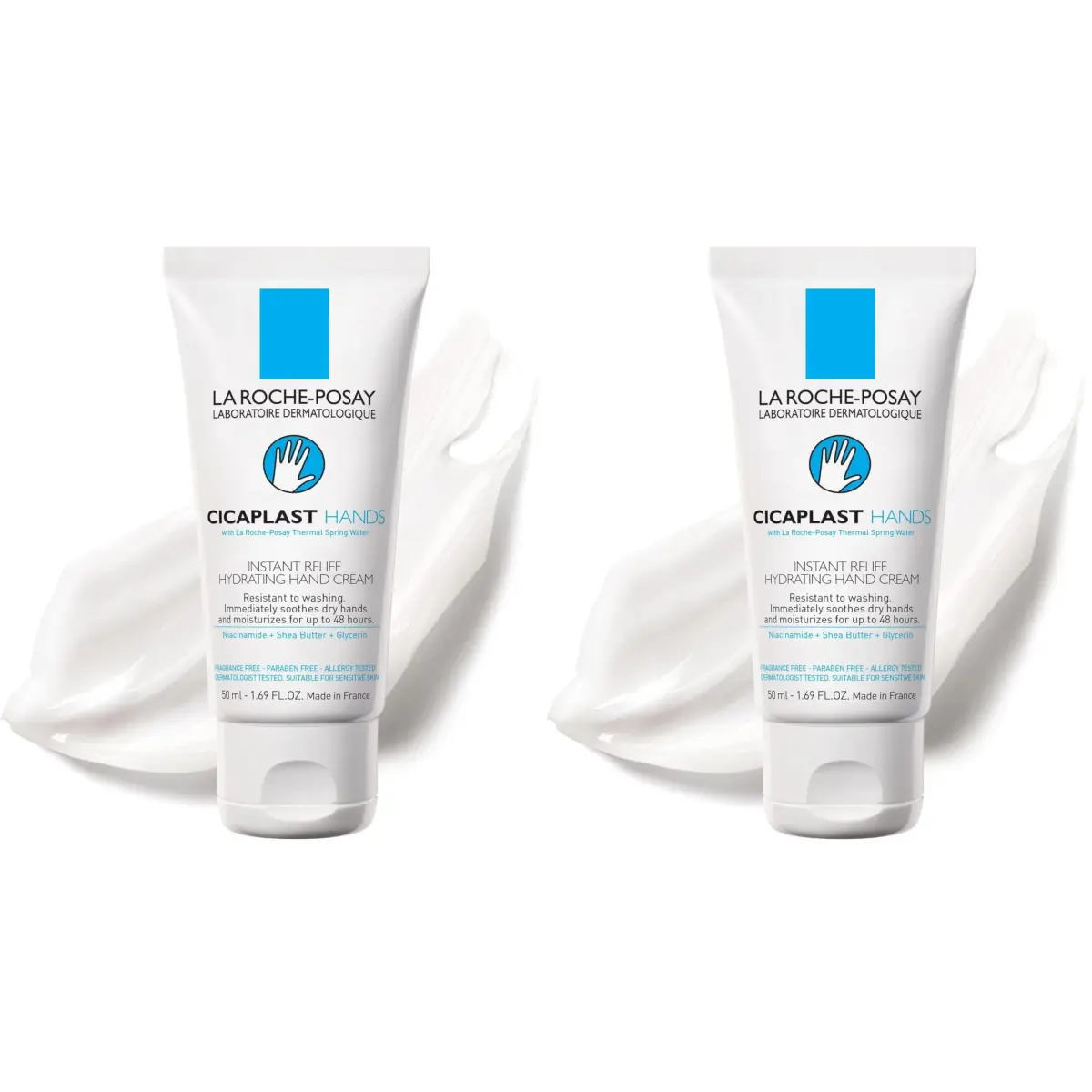 La Roche-Posay Cicaplast Hand Cream 100ml (3.38 Fl Oz) | Instant Relief for Dry Cracked Hands - main product image