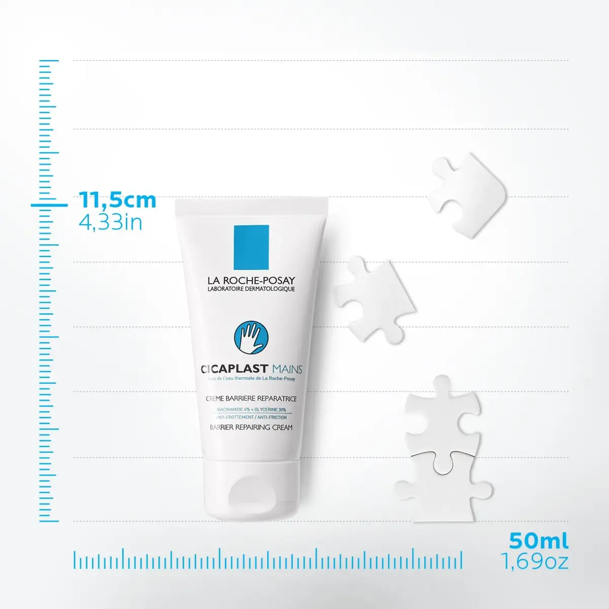 La Roche-Posay Cicaplast Hand Cream 100ml (3.38 Fl Oz) | Instant Relief for Dry Cracked Hands - view 5