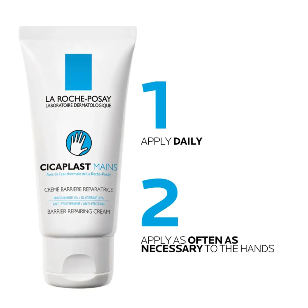 La Roche-Posay Cicaplast Hand Cream 100ml (3.38 Fl Oz) | Instant Relief for Dry Cracked Hands - view 6