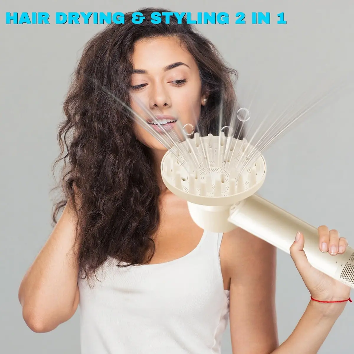 SEICHYGO 360° Rotating Diffuser Attachment Nozzle for Laifen SE Lite Hair Dryer | Milk Tea Color, Honeycomb Design - view 8