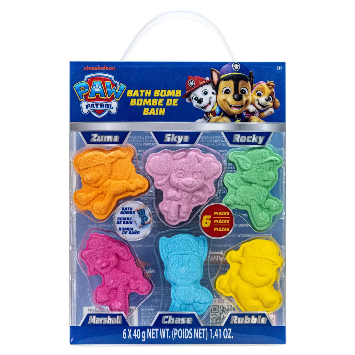 Townley Girl Paw Patrol Bath Bomb Set, 6-Piece Bubble Gum Scented, Ages 3+ | Adventure Bath Time - main product image