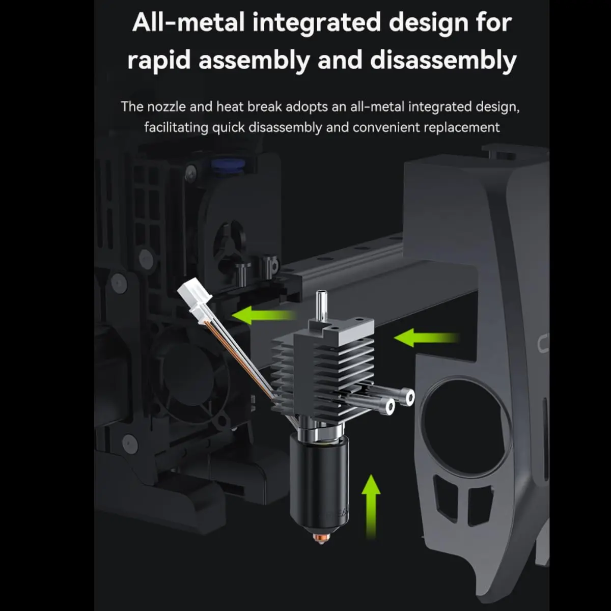 Yilirongren K2 Plus Nozzle 0.4mm 350°C Quick Swap Hotend Assembly | All-Metal Integrated Design for Creality K2 Plus 3D Printer - view 4
