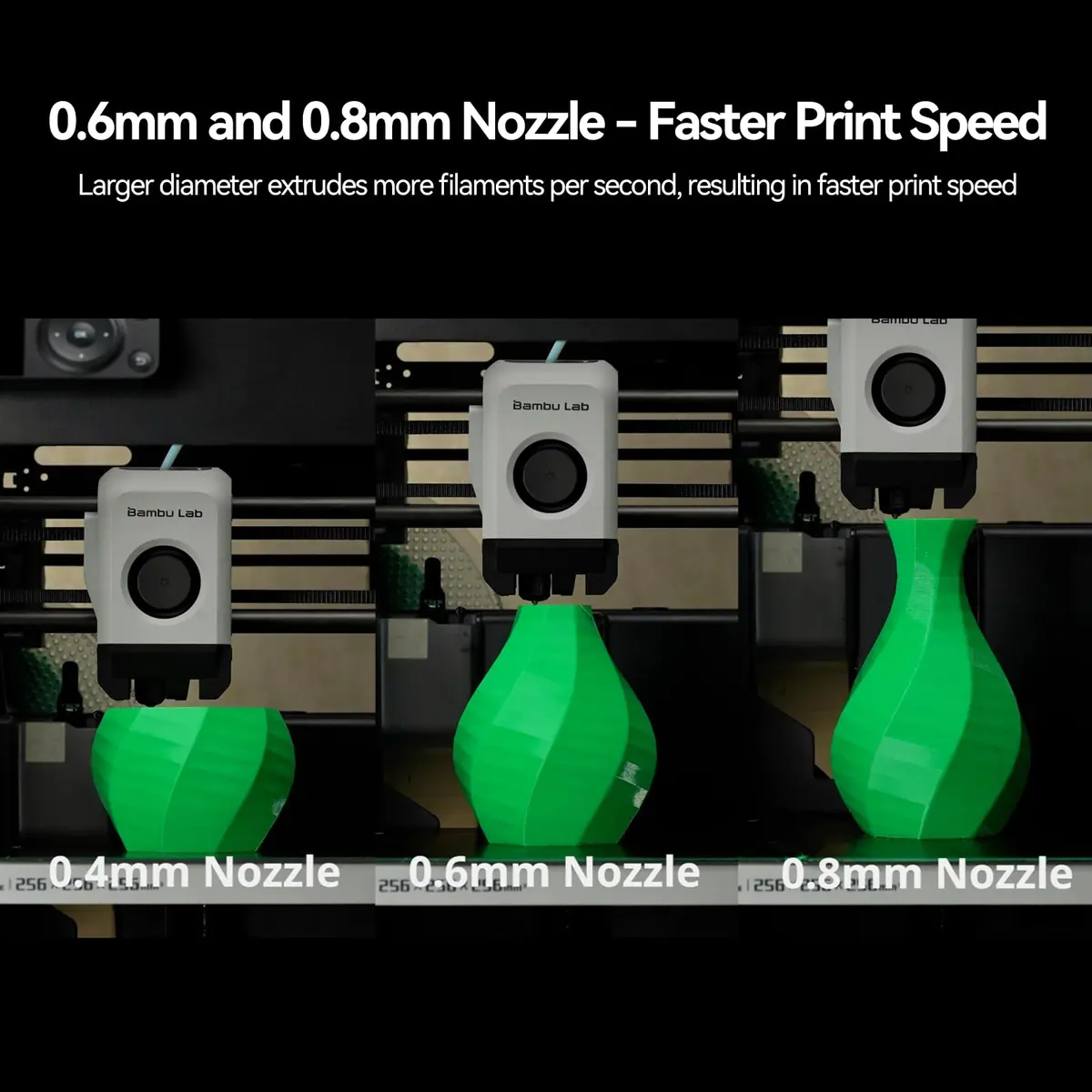 COMTREE Bamboo Original 0.6mm Hardened Steel Nozzle Assembly Hotend Kit for Bambu LAB X1/P1 Series 3D Printers | Wear-Resistant for Abrasive Filaments - view 4