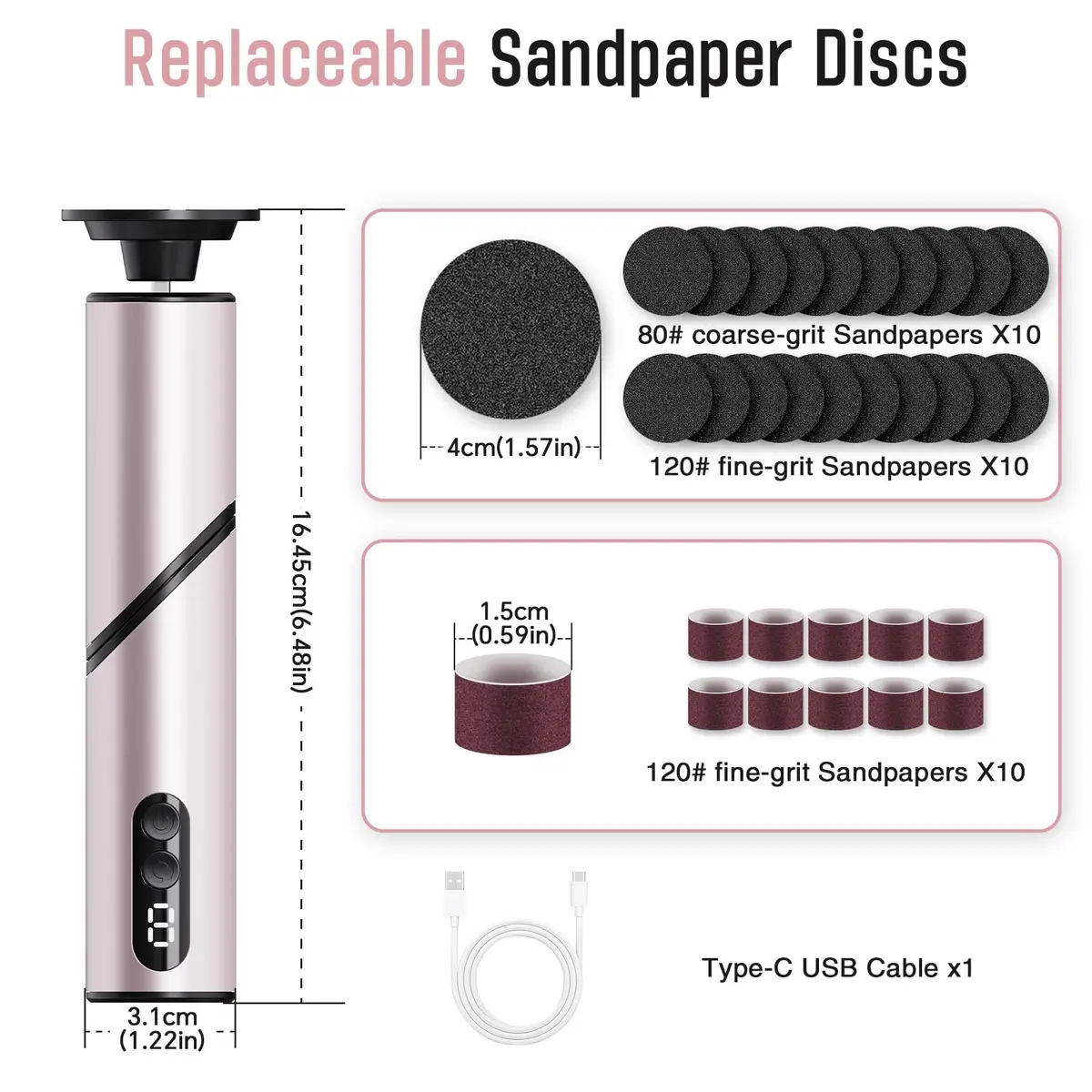 ZHOUMADE Electric Foot Callus Remover 1 Pack | 9-Speed Rechargeable Pedicure Tool - view 4