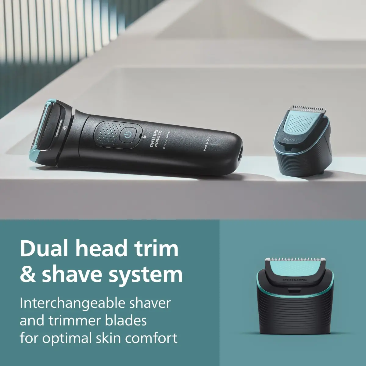 Philips Norelco Body Groomer 7000 Series BG7490/50 | Waterproof Men's Full Body Groomer with Travel Case, 120 Min Runtime - view 6