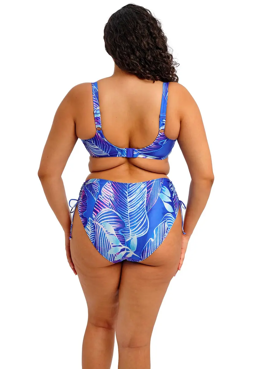 Elomi Swim Maluku Island Adjustable Bikini Brief | Full Coverage, High Rise, Atlantic Blue, Size 22 - view 2