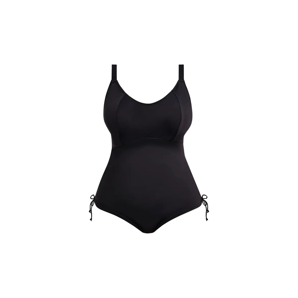 Elomi Swim Plain Sailing Wireless Swimsuit | Supportive UK Sizing, Lightweight Nylon Blend, Black, Low Rise, Sleeveless - view 4