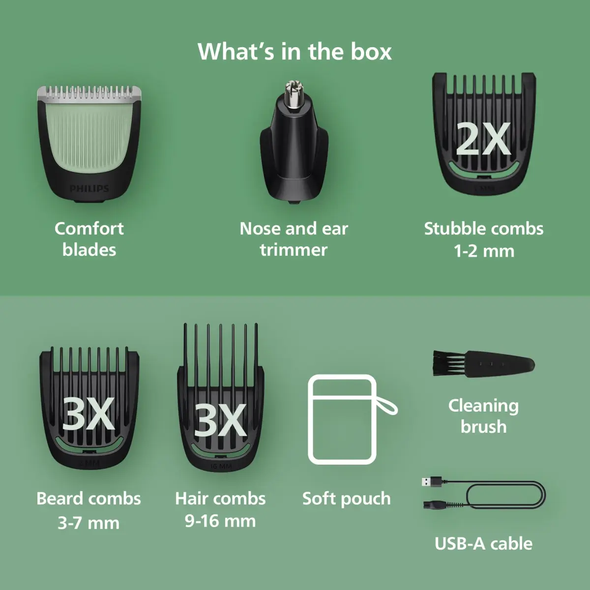 Philips Norelco All-in-One 3000 Series 13-in-1 Trimmer MG3919/50 | 9 Length Settings, Skin-Friendly Blades - view 3