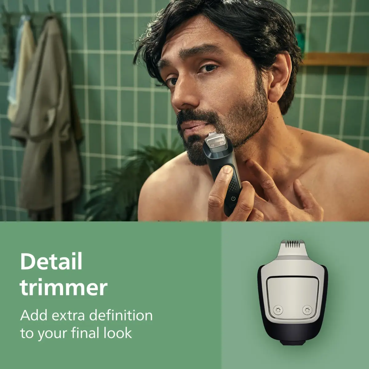 Philips Norelco All-in-One 3000 Beard Trimmer 16mm (0.63in) | 13-in-1 Grooming Kit with Steel Blades - view 5