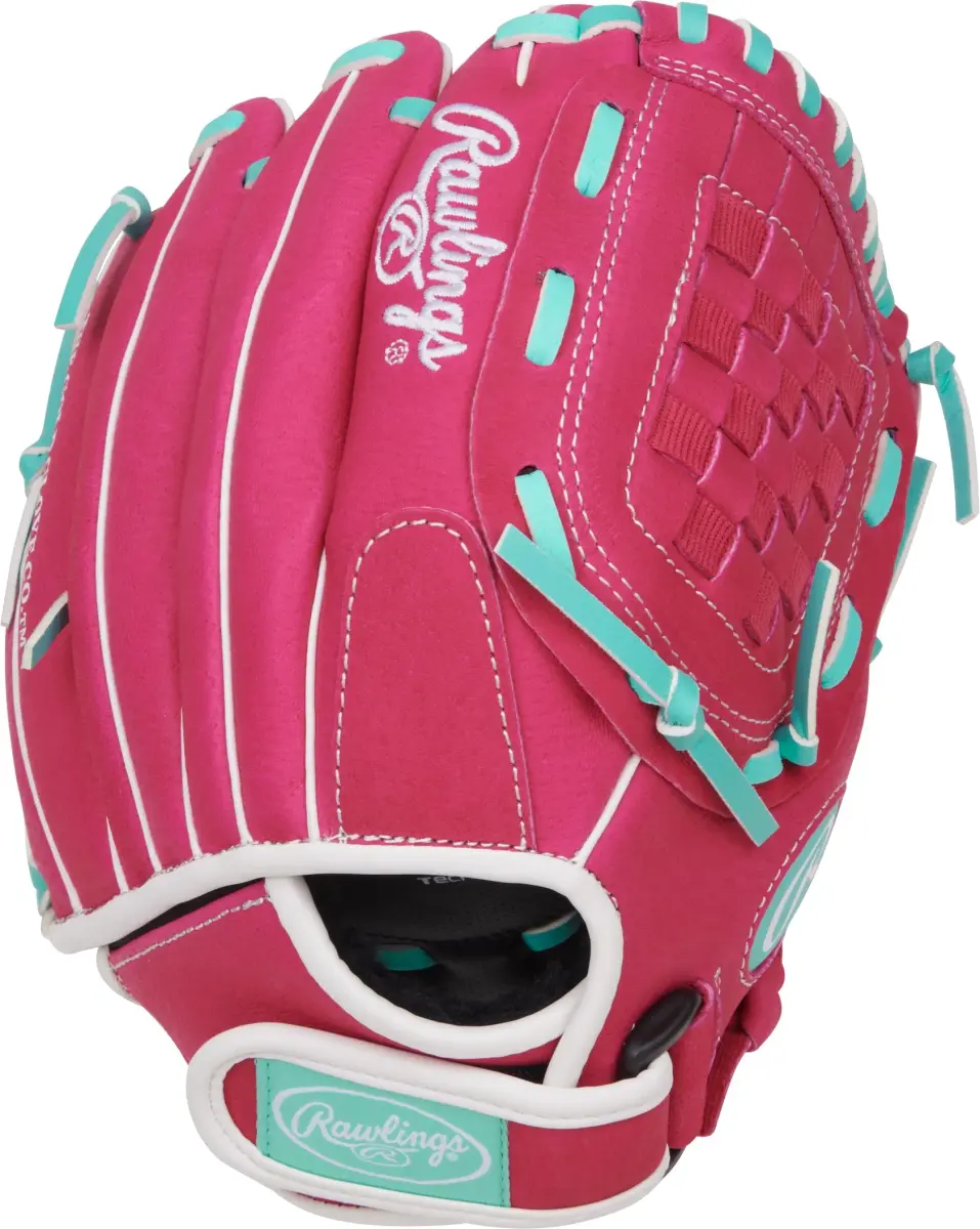 Rawlings Sure Catch Youth Series Softball Glove 10.5" (26.67 cm) Pink/Mint | Easy Close for Young Players - view 4