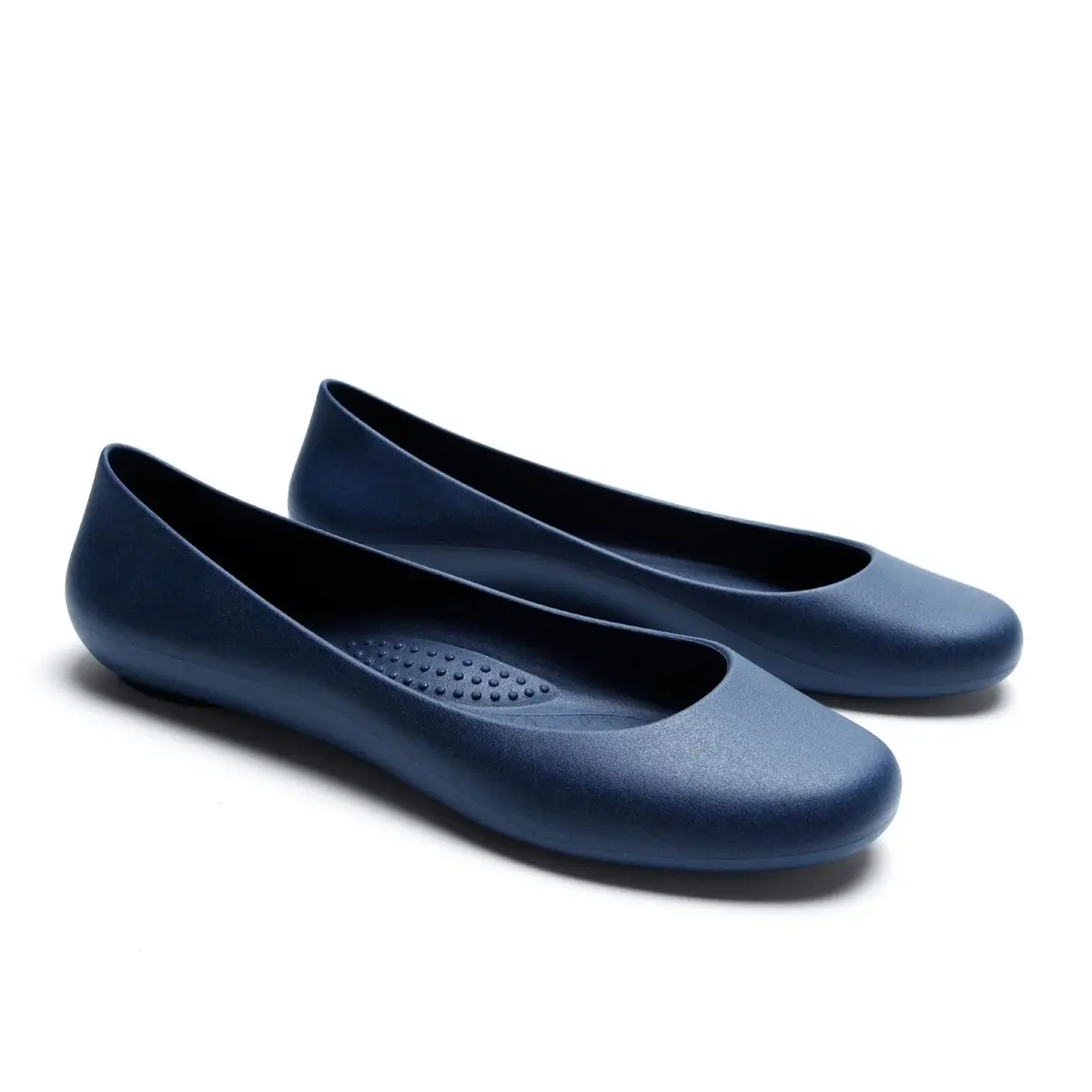 OKABASHI Women's Georgia Ballet Flat Navy Slip-On Flat Shoes | Water-Resistant & Eco-Friendly - main product image