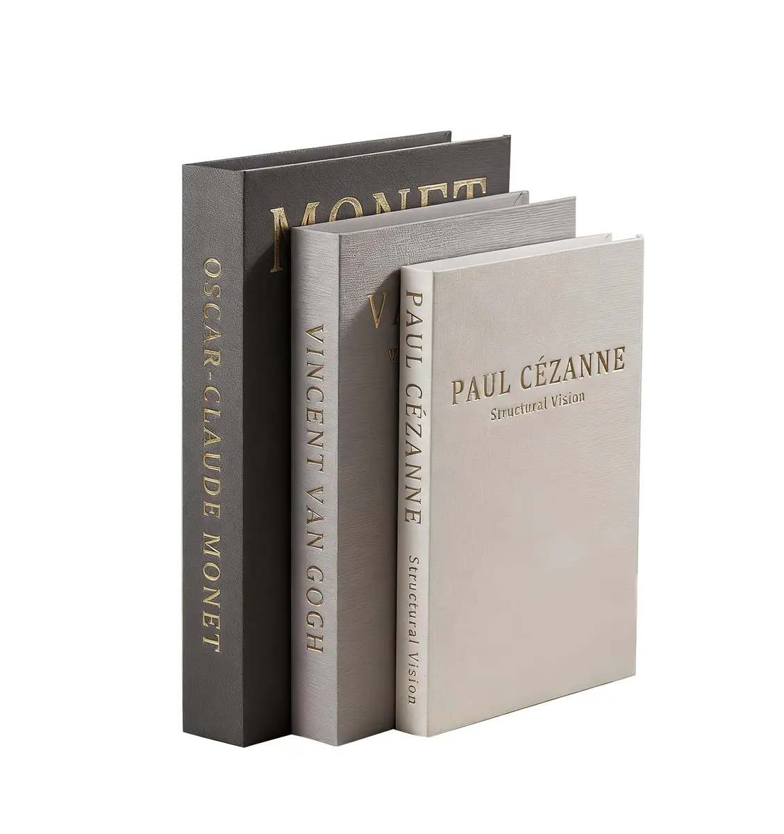 hongqu us Aesthetic Decorative Books Set of 3 Linen Fake Book Storage Box 20 cm (8 x 5 x 2 inches) | Realistic Elegance for Home Decor - view 6
