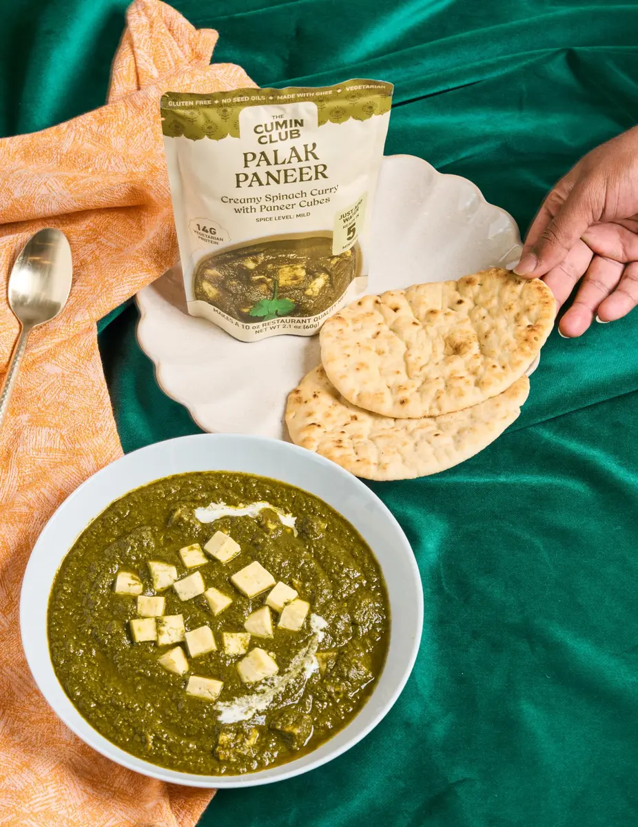 the cumin club Palak Paneer 5 Pack | Authentic Indian Vegetarian Meal Ready in 5 Minutes - view 4