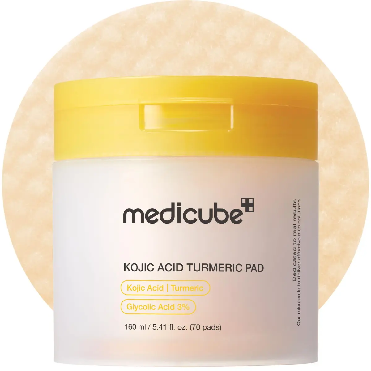 medicube Kojic Acid Turmeric Clarifying Toner Pads 160ml (5.41 Fl Oz) | For Troubled Skin & Post-Spot Care - main product image