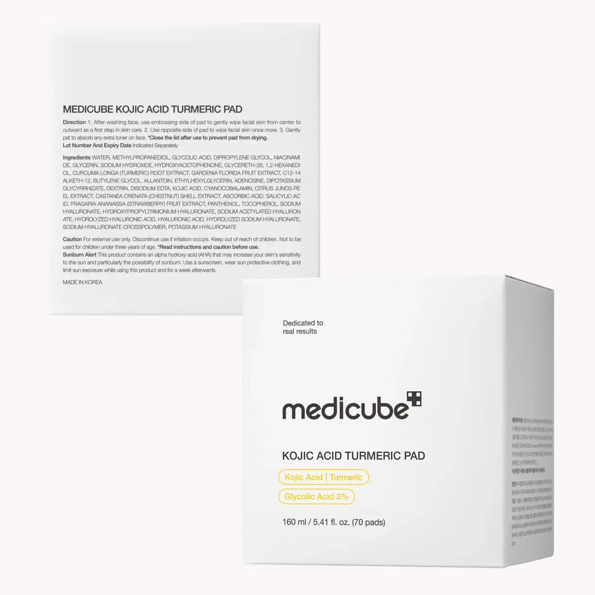 medicube Kojic Acid Turmeric Clarifying Toner Pads 160ml (5.41 Fl Oz) | For Troubled Skin & Post-Spot Care - view 7