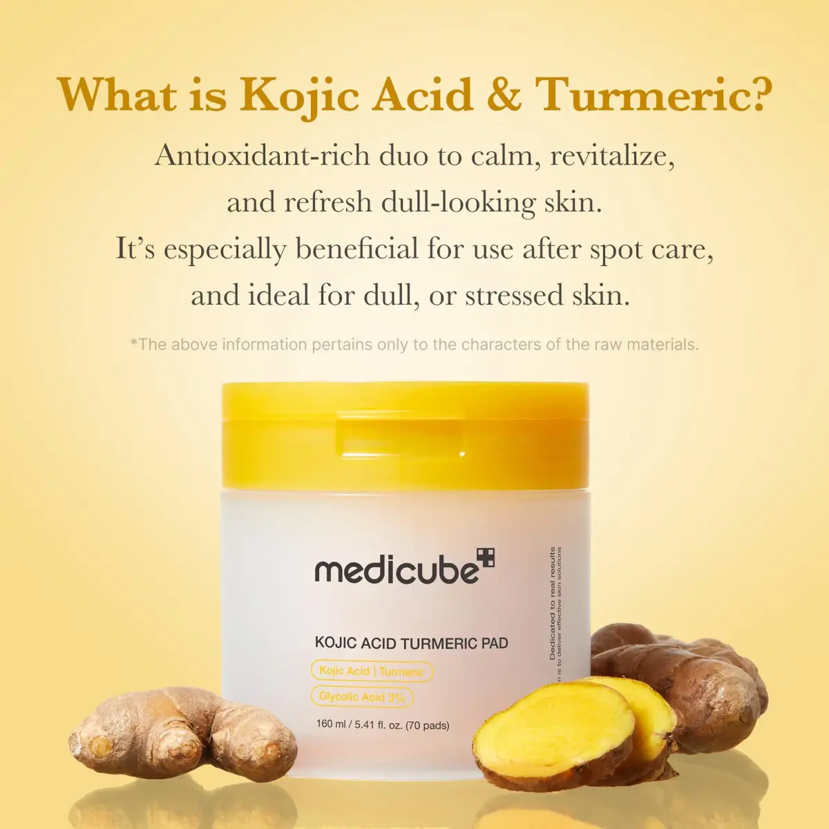 medicube Kojic Acid Turmeric Clarifying Toner Pads 160ml (5.41 Fl Oz) | For Troubled Skin & Post-Spot Care - view 3