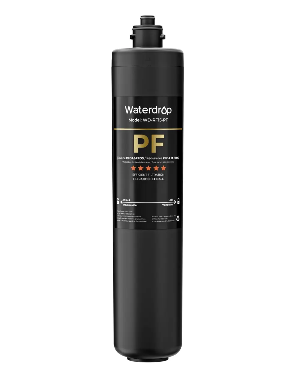 Waterdrop RF15-PF Replacement Filter Cartridge for 15UA-PF Under Sink Water Filter 39.9 cm (15.7 inches) | Reduces PFAS, Chlorine, Bad Taste & Odor - main product image