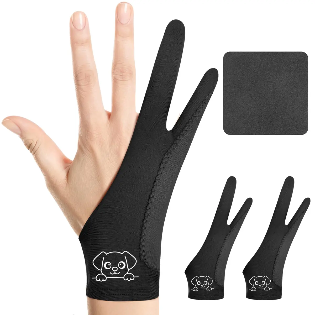 Kortimu Cute Puppy Drawing Glove: 3-Layer Palm Rejection for iPad & Drawing Tablet - main product image