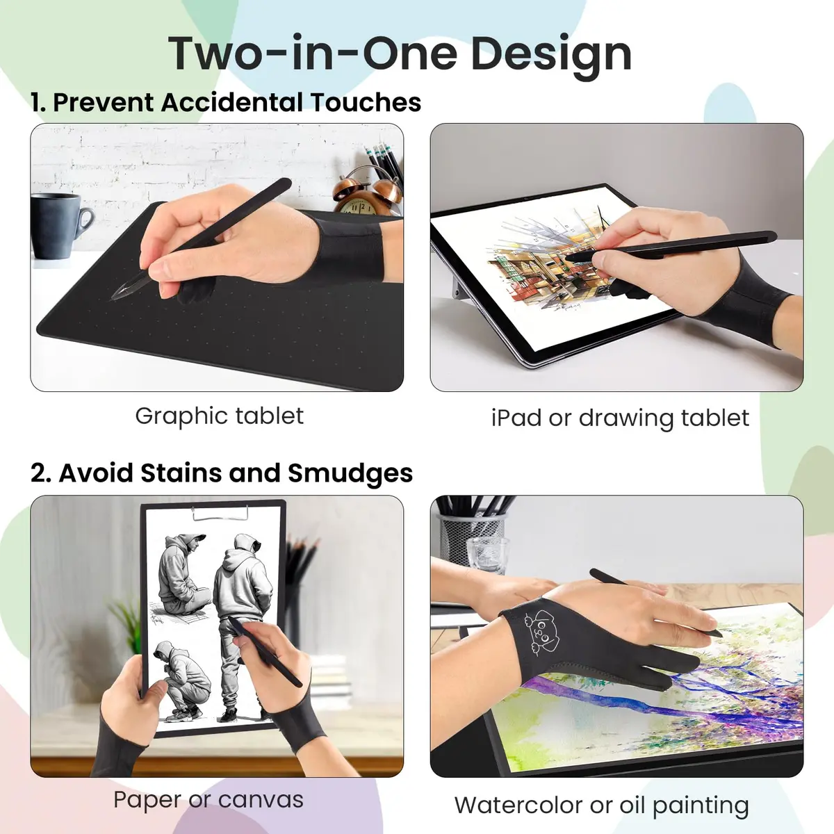 Kortimu Cute Puppy Drawing Glove: 3-Layer Palm Rejection for iPad & Drawing Tablet - view 5