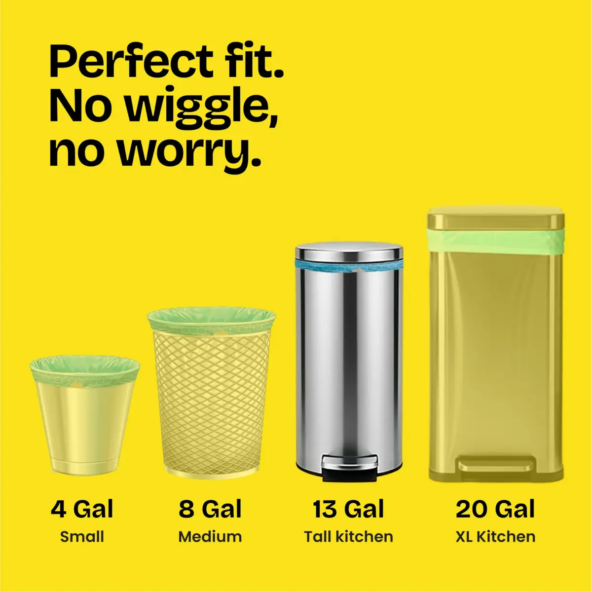 Glad Tall Kitchen Trash Bags 13 Gallon, MaxStrength Drawstring | Strong Bags for Indian Homes - view 5