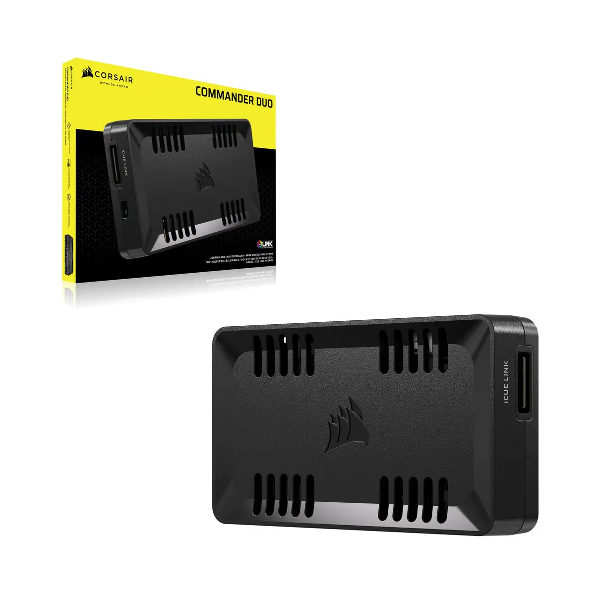 Corsair Commander Duo iCUE Link RGB Lighting and PWM ARGB Fan Controller – Control 12 Daisy-Chained PWM Fans, Two Flexible Temperature Sensors Included – Black | Supports iCUE Ecosystem - view 6