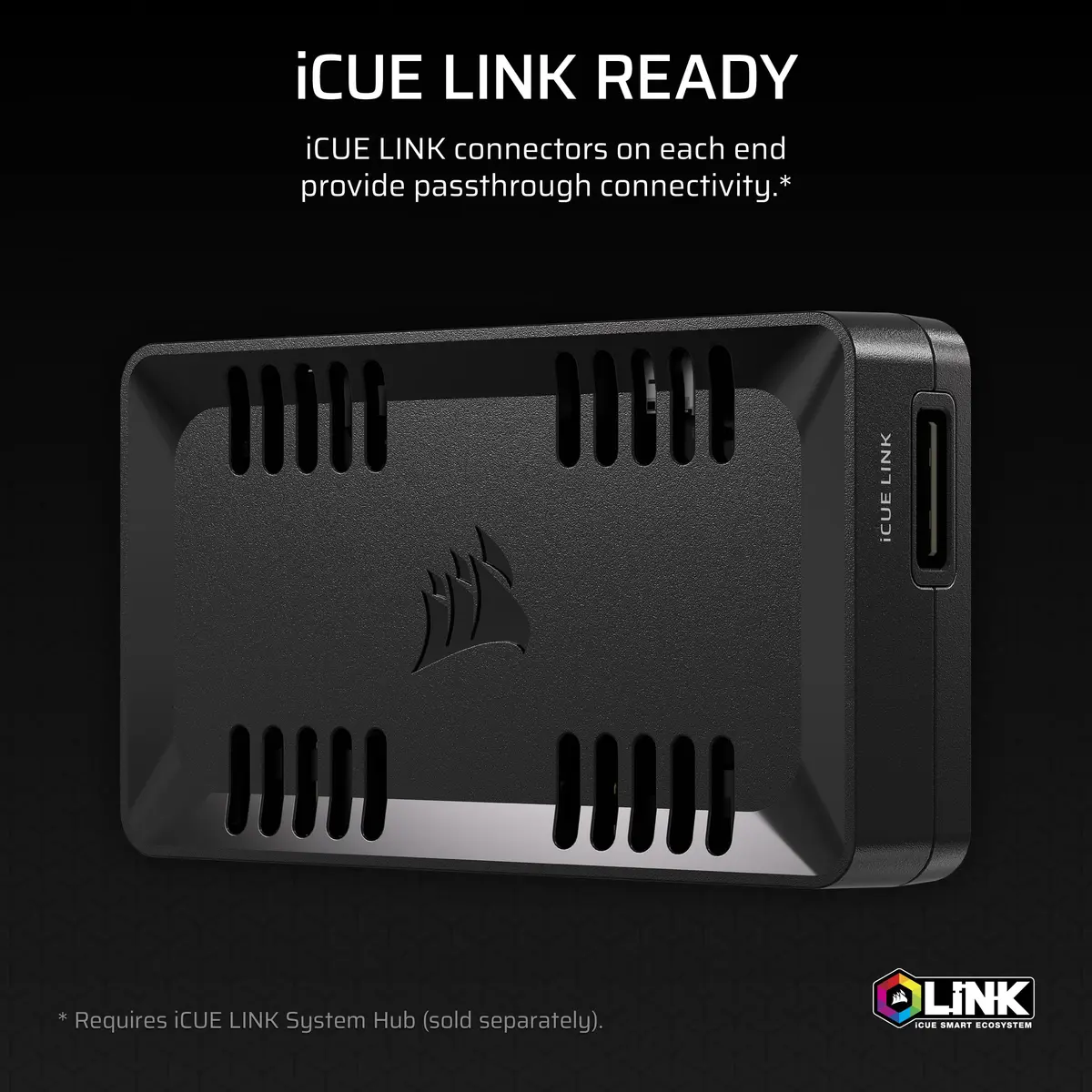 Corsair Commander Duo iCUE Link RGB Lighting and PWM ARGB Fan Controller – Control 12 Daisy-Chained PWM Fans, Two Flexible Temperature Sensors Included – Black | Supports iCUE Ecosystem - view 3
