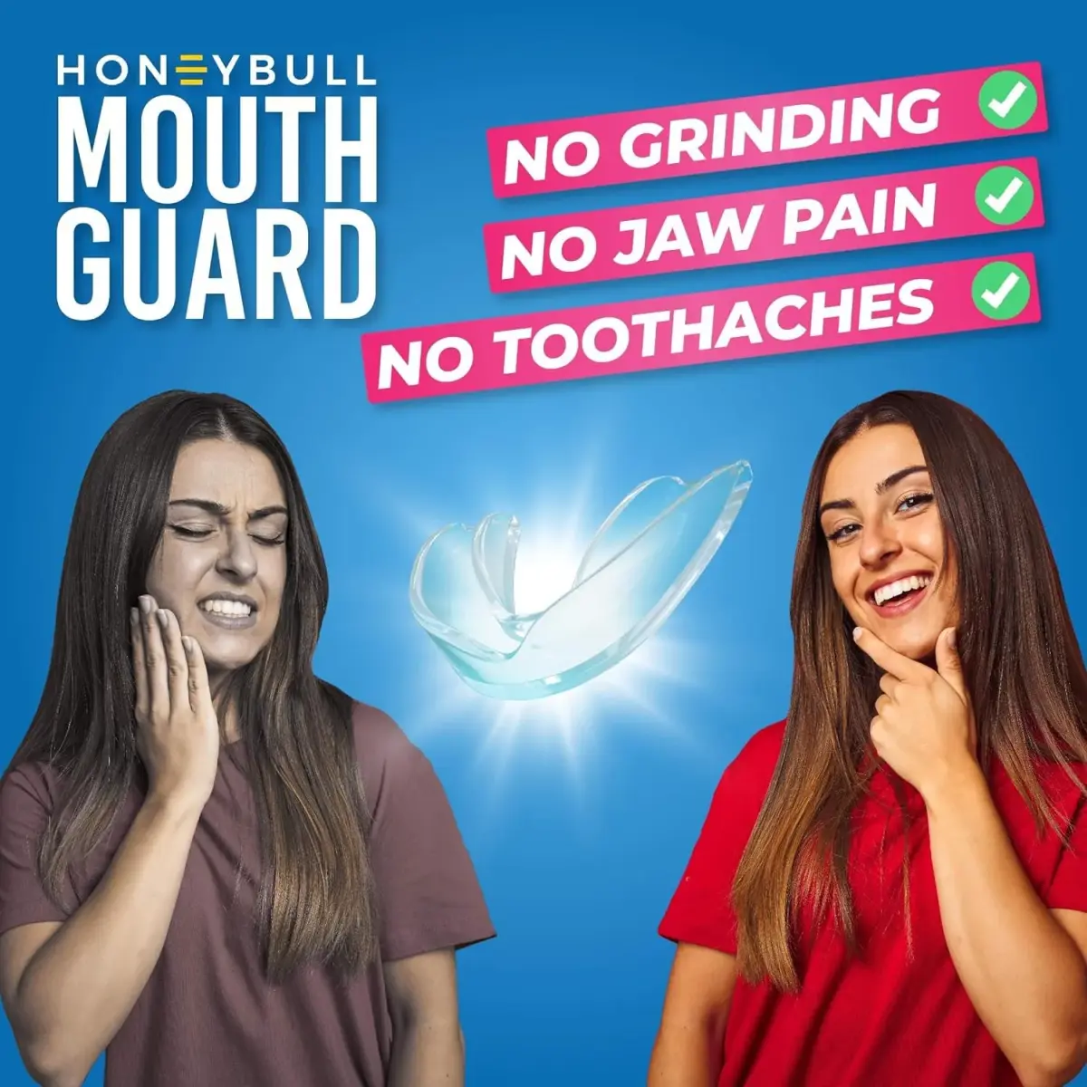 HONEYBULL Custom Moldable Night Guards 6 Pack (Thin & Thick) | Boil and Bite for Teeth Grinding - view 2