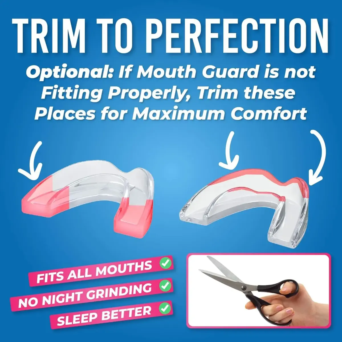 HONEYBULL Custom Moldable Night Guards 6 Pack (Thin & Thick) | Boil and Bite for Teeth Grinding - view 3