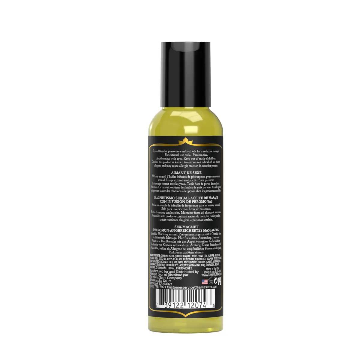 KAMA SUTRA Sex Magnet Pheromone Massage Oil Leather- 2 Fl Oz | Bold Leather Scent for Intimate Confidence - view 2