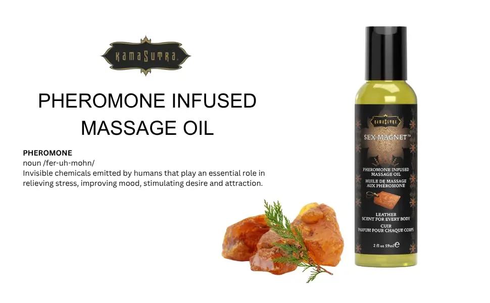 KAMA SUTRA Sex Magnet Pheromone Massage Oil Leather- 2 Fl Oz | Bold Leather Scent for Intimate Confidence - view 3
