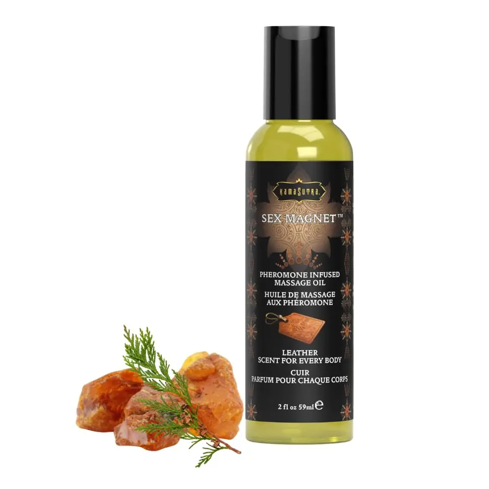 KAMA SUTRA Sex Magnet Pheromone Massage Oil Leather- 2 Fl Oz | Bold Leather Scent for Intimate Confidence - view 5