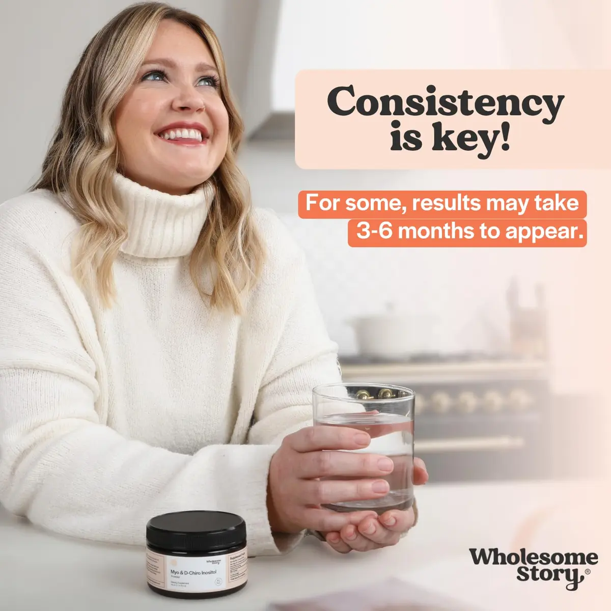Wholesome Story Myo-Inositol & D-Chiro Inositol Supplement Powder for Women | Hormonal Balance & Ovarian Support | 40:1 Ratio | 180 Servings - view 6