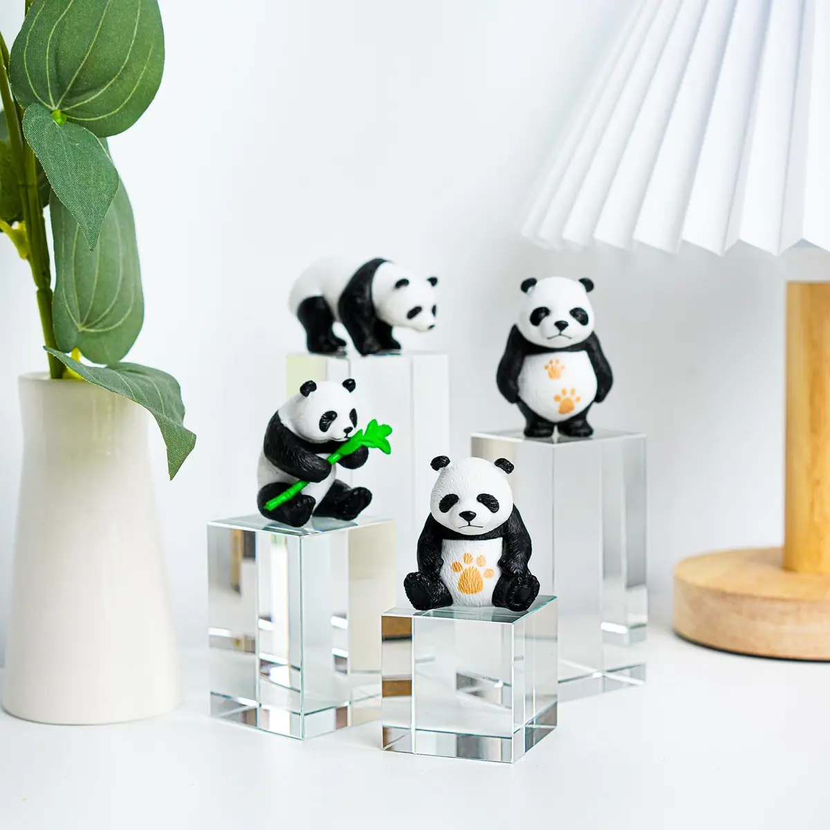 QFkris Clear Polished Glass Cube Photo Props, Solid Glass Display Blocks | Photography & Boutique Decor - view 5