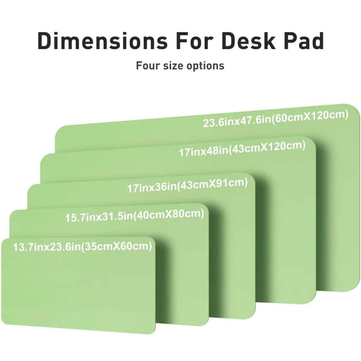 Aothia Faux Leather Desk Mat Large Mouse Pad 119 cm x 60 cm (47.2" x 23.6") | Non-Slip PU Leather Blotter for Office and Home - view 5